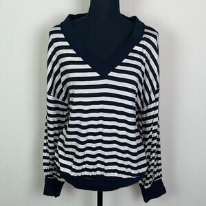 NWT Ces Femme striped oversized pullover l/s blouse women’s L
